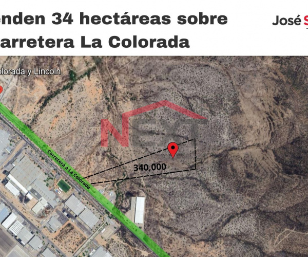 TERRENO EN VENTA SOBRE CARRETERA LA COLORADA