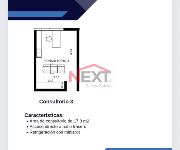 CONSULTORIO EN RENTA COL. CENTENARIO