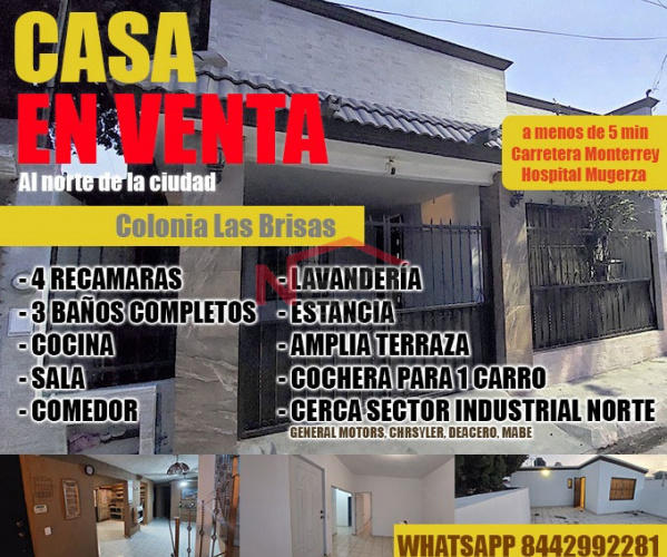 VENTA DE CASA AL NORTE DE SALTILLO