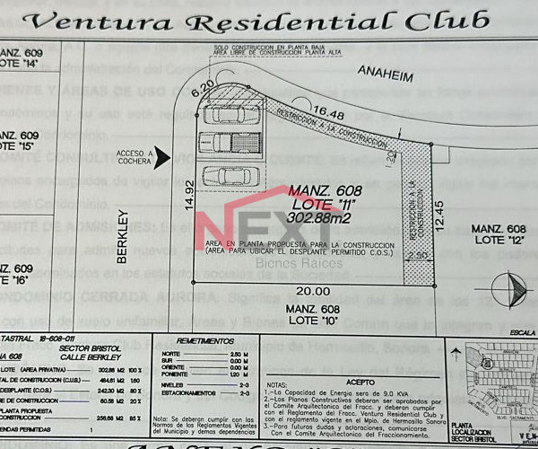 TERRENO EN VENTA EN VENTURA RESIDENCIAL