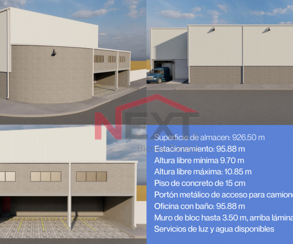 BODEGA EN CONSTRUCCIÓN, PROYECTADA A TERMINAR EN OCTUBRE