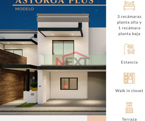 CASA EN VENTA EN CERRADA DEL PRADO RESIDENCIAL MODELO ASTORGA PLUS