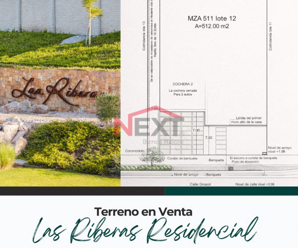 TERRENO EN VENTA EN LAS RIBERAS