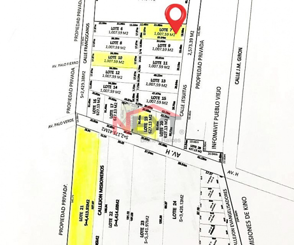 TERRENO EN VENTA EN COL. PUEBLO VIEJO EN CABORCA, SON.