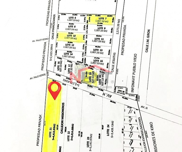 TERRENO EN VENTA EN COL. PUEBLO VIEJO EN CABORCA, SON.