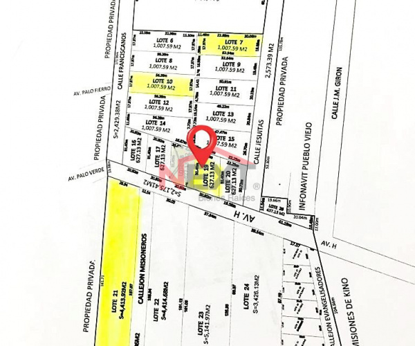 TERRENO EN VENTA EN COL. PUEBLO VIEJO EN CABORCA, SON.