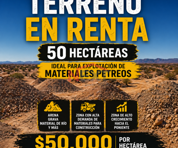 TERRENO EN RENTA EN CARRETERA A BAHIA DE KINO