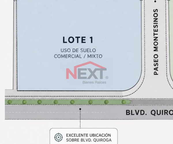 TERRENO EN VENTA SOBRE BLVD. QUIROGA
