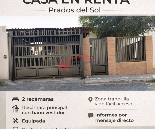 CASA EN RENTA EN COL. PRADOS DEL SOL