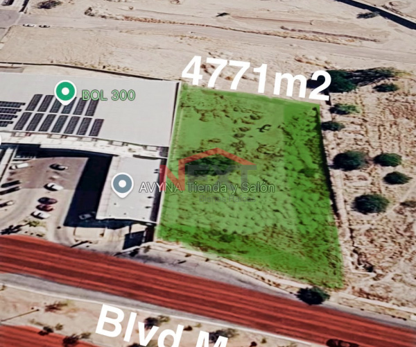 TERRENO EN VENTA SOBRE BLVD MORELOS