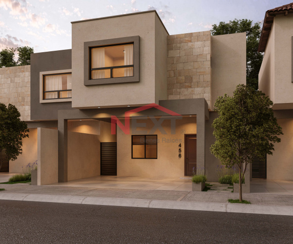 Casa en Pre-Venta con Estancia | 3 Recámaras | Residencial Montecito, Fundadores, Saltillo, Modelo Laguna.