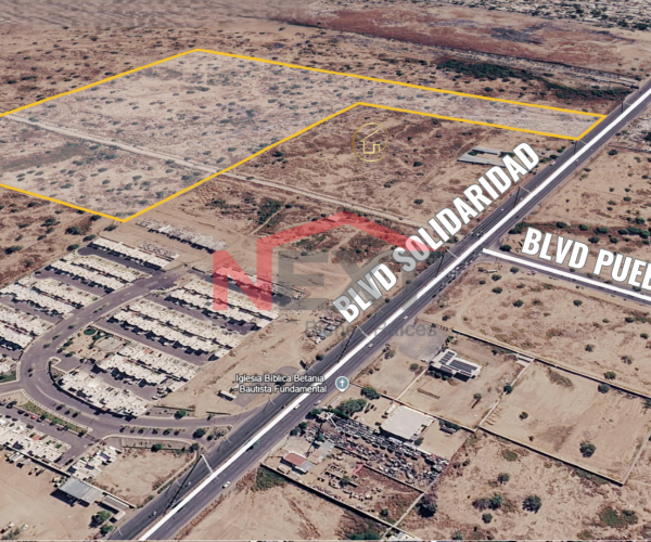 TERRENO EN VENTA SOBRE BLVD SOLIDARIDAD NORTE
